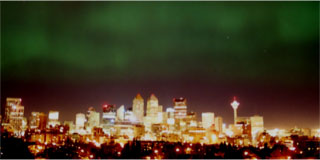 The Aurora seen at Calgary Canada