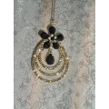 HJP019- Black Flower droplet HJP019- Black Flower droplet