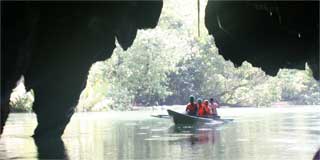 Underground River Peru Inside Cave Shot